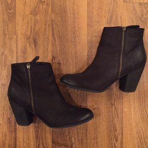 BP by Nordstrom Black Leather Booties